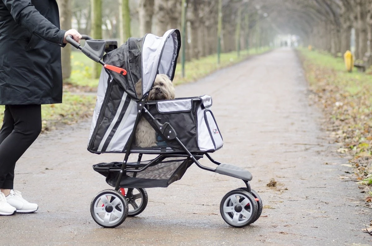InnoPet All Terrain - Hondenbuggy - Zwart/Zilver - 85x52x96cm 11 InnoPet All Terrain - Hondenbuggy - Zwart/Zilver - 85x52x96cm - Afbeelding 11