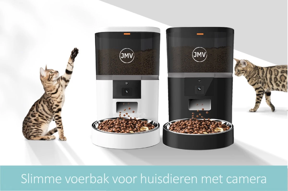 JMV Automatische Voerbak Voor Kat En Hond - Voerautomaat Met Verstelbare Camera En Smartphone Besturing - 6 Liter 2 JMV Automatische Voerbak Voor Kat En Hond - Voerautomaat Met Verstelbare Camera En Smartphone Besturing - 6 Liter - Afbeelding 2