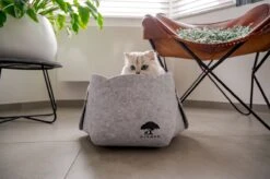 Djambo Grijs Kattenmand Vilt Met 1 Zacht Kussen - Elegant En Praktisch Kattenbed - Comfortabel En Origineel Design -Huisdierbenodigdheden 1200x798 46