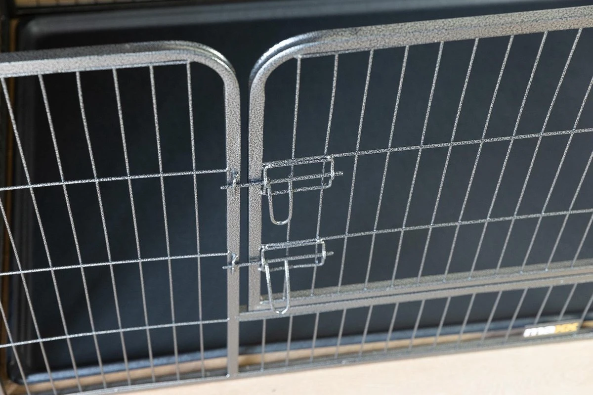 MaxxPet Puppyren - Hondenbench - Puppykennel - Hondenren - 125 X 78 X 80 Cm - Zwart 3 MaxxPet Puppyren - Hondenbench - Puppykennel - Hondenren - 125 X 78 X 80 Cm - Zwart - Afbeelding 3