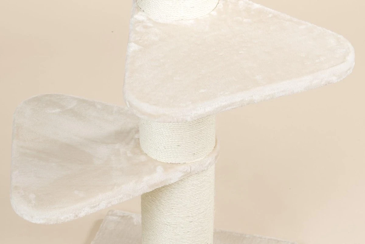 RHR Quality Royalty Krabpaal - Crème/wit - 60 X 60 X 155 Cm 12 RHR Quality Royalty Krabpaal - Crème/wit - 60 X 60 X 155 Cm - Afbeelding 12