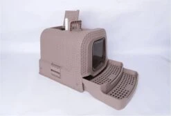 Adori Kattentoiltet Rattan Taupe - Kattenbakken - 69x42x41 Cm -Huisdierbenodigdheden 1200x817 7