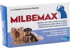 Milbemax Kleine Hond & Puppy's Van 0,5 Kg Tot 10 Kg - 1 St à 2 X 2 Tabletten -Huisdierbenodigdheden 1200x833
