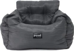 Studio Proud - Honden Autostoel - Autozitje - Automand - Zeer Luxe Hondenmand Voor In De Auto - Comfortabele Honden Autozitje - Antraciet - Zeer Makkelijk Schoon Te Maken - Veilig Auto Bench Voor Puppy En/of Hond -Huisdierbenodigdheden 1200x833 3