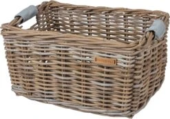 Basil Dorset Fietsmand L - Voor - Rotan - Grijs - Large -Huisdierbenodigdheden 1200x839 2