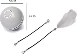 Catchit!® Interactieve Zelfrollende Bal Katten - Kattenspeeltjes - Inclusief USB Kabel En Staartjes - Kattenspeelgoed - Smart - Grijs -Huisdierbenodigdheden 1200x839 6