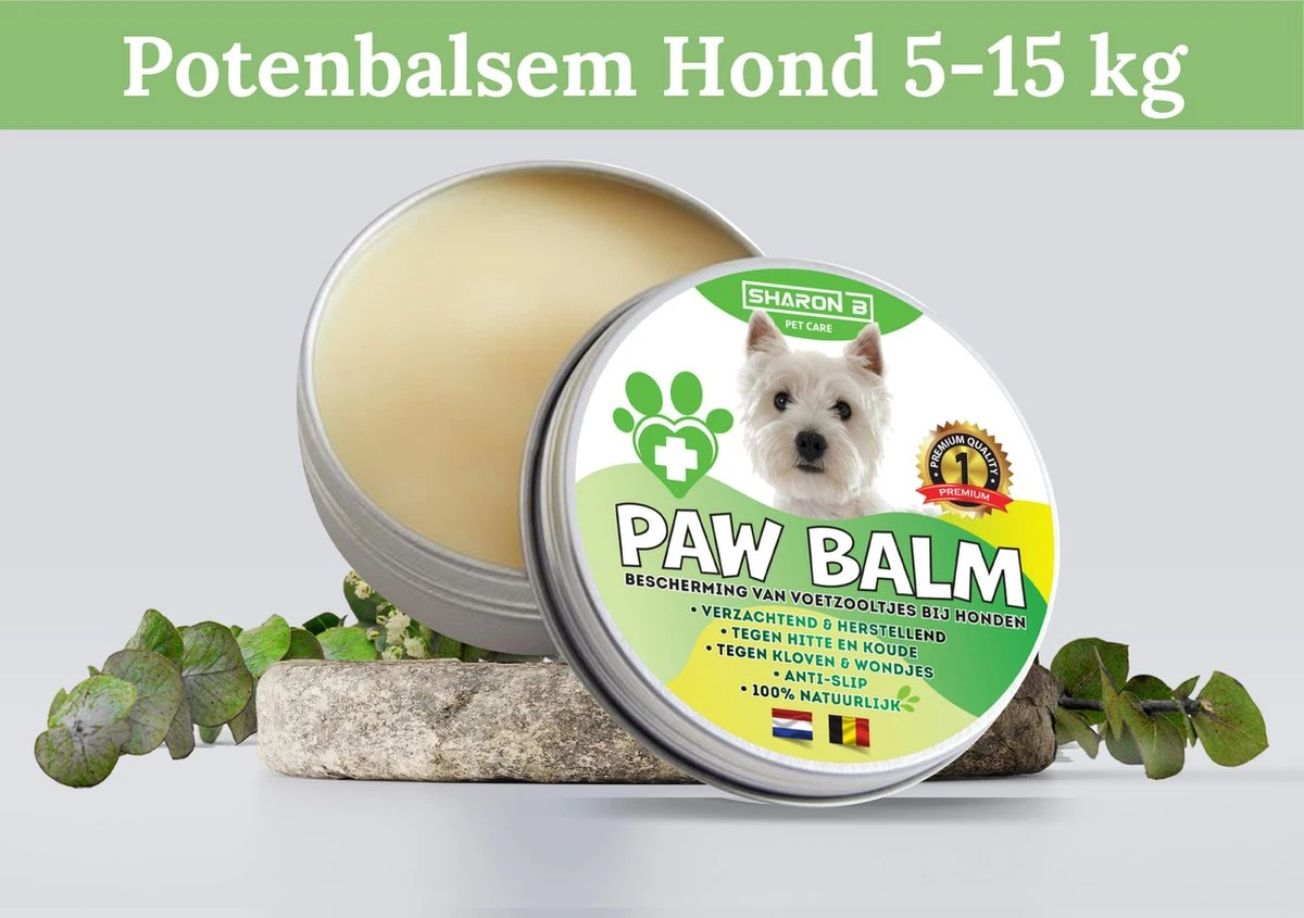 100% Natuurlijke Potenbalsem - Paw Balm - Voor Honden Tot 15 Kg - Beschermt Voetzooltjes - Tegen Kloven, Wondjes, Ontstekingen 2 100% Natuurlijke Potenbalsem - Paw Balm - Voor Honden Tot 15 Kg - Beschermt Voetzooltjes - Tegen Kloven, Wondjes, Ontstekingen - Afbeelding 2