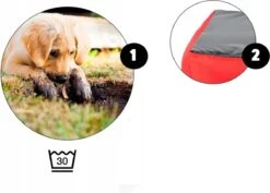 Ecco - Honden- En Kattenbed Met Kussen | Binnenmaat: 130x100 / Buitenmaat: 145x115cm - Beige / Zwart -Huisdierbenodigdheden 1200x859 3