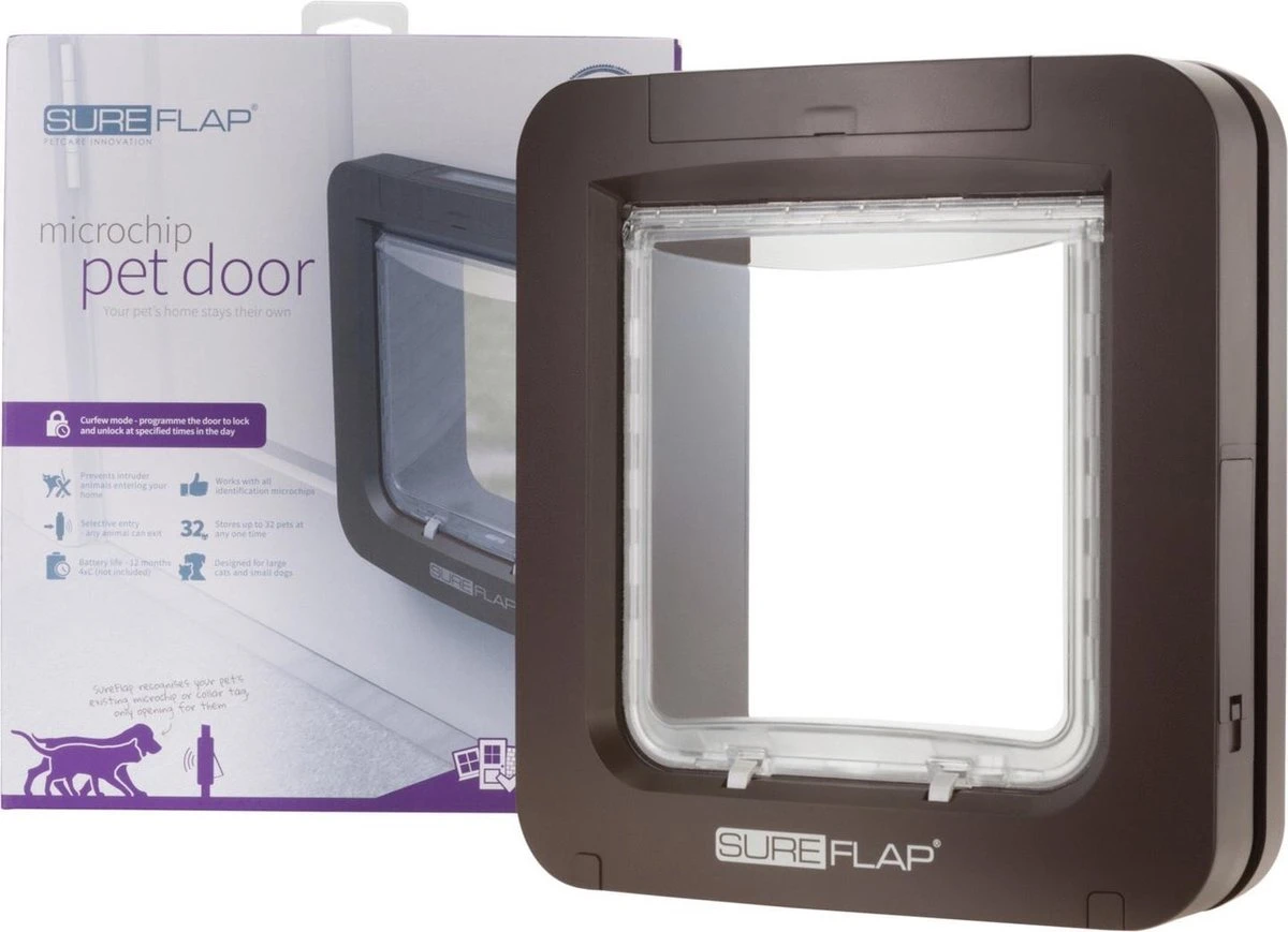 SureFlap Microchip Huisdierluik L - Bruin - 18 X 17 Cm 4 SureFlap Microchip Huisdierluik L - Bruin - 18 X 17 Cm - Afbeelding 4