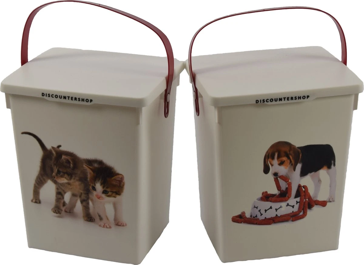 2 Stuks Voedselcontainer Kattenbak En Hondenbak-4liter - Kattencontainer - Katten- Honden -Dierenvoederbox 3 2 Stuks Voedselcontainer Kattenbak En Hondenbak-4liter - Kattencontainer - Katten- Honden -Dierenvoederbox - Afbeelding 3