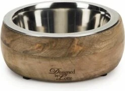 Designed By Lotte Mandira - Hondenvoerbak - Hout - 16,5 Cm