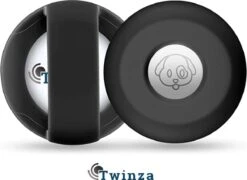 |Twinza| Hond En Kat Huisdieren Siliconen Halsband - Bescherm Hoesje/houder Geschikt Voor Apple Airtag - Halsband Airtag Houder - Tracking - Zwart - 2stuks