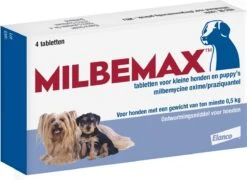 Milbemax Kleine Hond & Puppy's Van 0,5 Kg Tot 10 Kg - 1 St à 2 X 2 Tabletten -Huisdierbenodigdheden 1200x876
