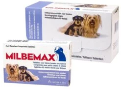 Milbemax Kleine Hond & Puppy's Van 0,5 Kg Tot 10 Kg - 1 St à 2 X 2 Tabletten -Huisdierbenodigdheden 1200x880