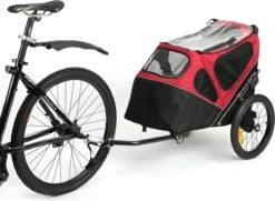 Duvo Pet Trailer - Fietskar - Hondenbuggy - 2-in-1 - Zwart/rood - 123x62x96cm -Huisdierbenodigdheden 1200x880 3