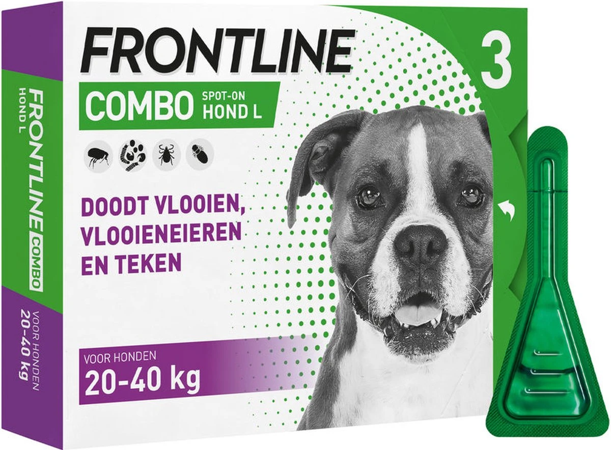 Frontline Combo - L: Van 20 Tot 40 Kg - Anti Vlooienmiddel En Tekenmiddel - Hond - 3 Pipetten 15 Frontline Combo - L: Van 20 Tot 40 Kg - Anti Vlooienmiddel En Tekenmiddel - Hond - 3 Pipetten - Afbeelding 15