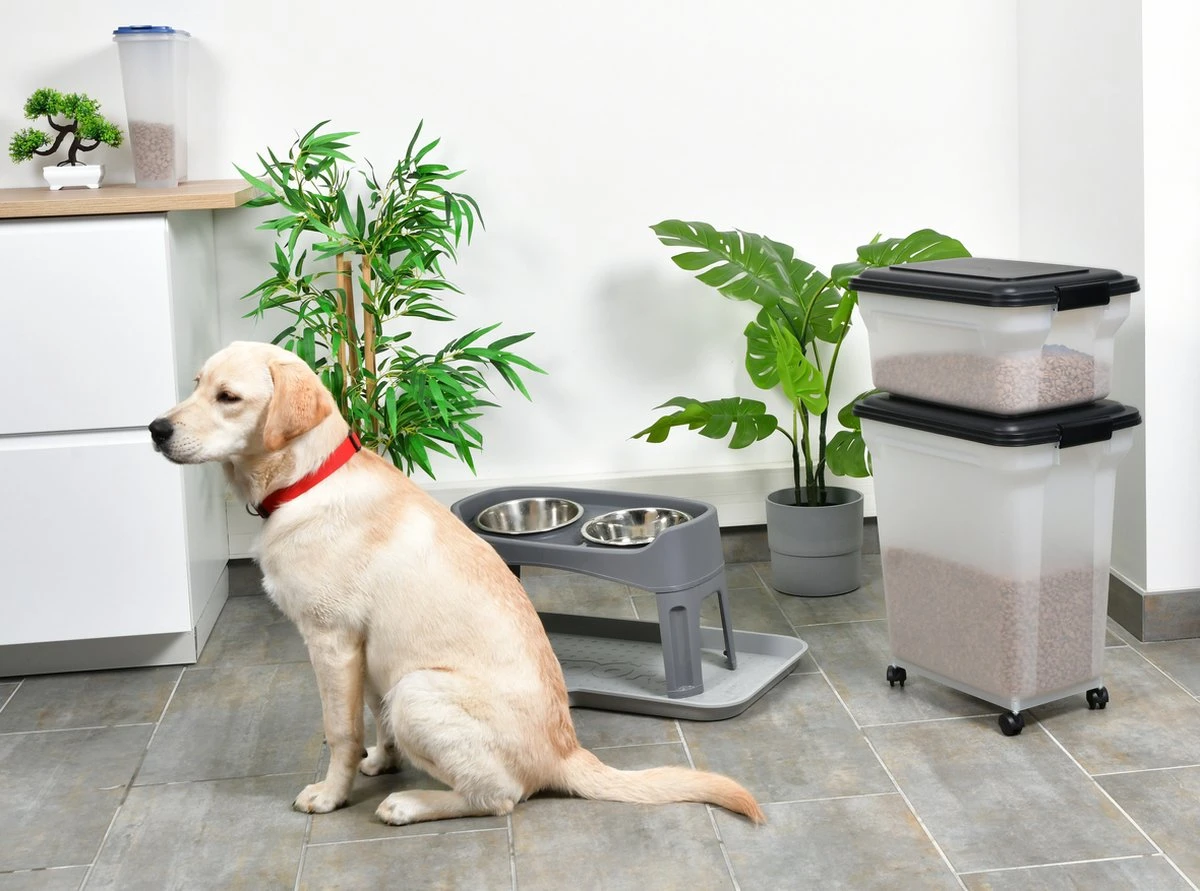 Iris Ohyama Air Tight Food Container Set Van 2 - ATS-C - Kunststof - 20 En 45 Liter - Transparant/Grijs - Met Schepje 4 Iris Ohyama Air Tight Food Container Set Van 2 - ATS-C - Kunststof - 20 En 45 Liter - Transparant/Grijs - Met Schepje - Afbeelding 4