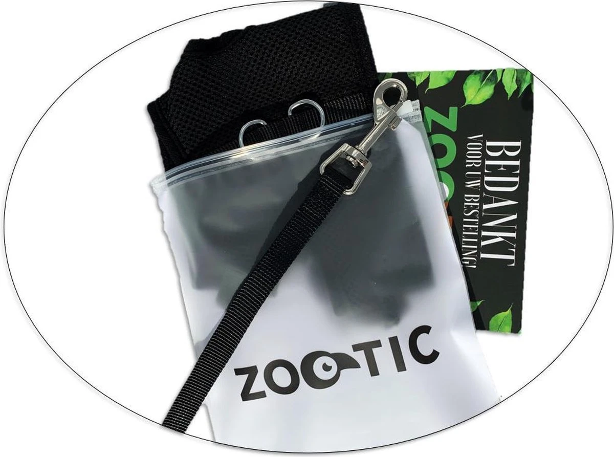 Zootic Kattentuigje Met Leiband Riem Kattenharnas Zwart Maat M Kat & Kitten - Halsomvang 20 Tot 26cm - Borstomvang 30 Tot 34cm 4 Zootic Kattentuigje Met Leiband Riem Kattenharnas Zwart Maat M Kat & Kitten - Halsomvang 20 Tot 26cm - Borstomvang 30 Tot 34cm - Afbeelding 4