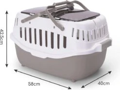 Nobleza 41WSJ - Reisbench - Reismand - Transportbox - 58 X 40 X 42.5 Cm - Grijs -Huisdierbenodigdheden 1200x897 9