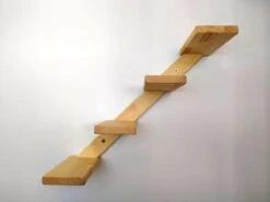 Kattentrap Hout - Linksonder Naar Rechtsboven - Handgemaakte Kattenladder - Katten Klimmuur Klimwand -Huisdierbenodigdheden 1200x900 66