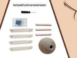 Janse Katten Krab Bal - Katten Speelgoed - Krabmeubel - Kattenkrabpaal - Krabplank - Krabbal - Kattenspeeltje - Krabbol - Inclusief Kattenkruid -Huisdierbenodigdheden 1200x903 8