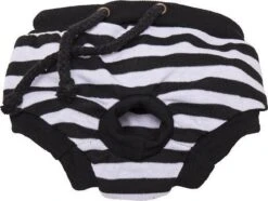 Merkloos Loopsheidbroekje - Dierenkleding - Zwart/Wit - M