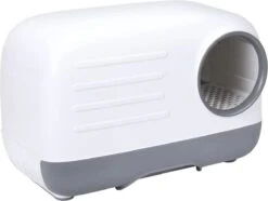 Merkloos PETLUX® XL Kattenbak Retro Design Met Lade, Schep En Opbergruimte - Grote Kattenbak - Kaki -Huisdierbenodigdheden 1200x904 26