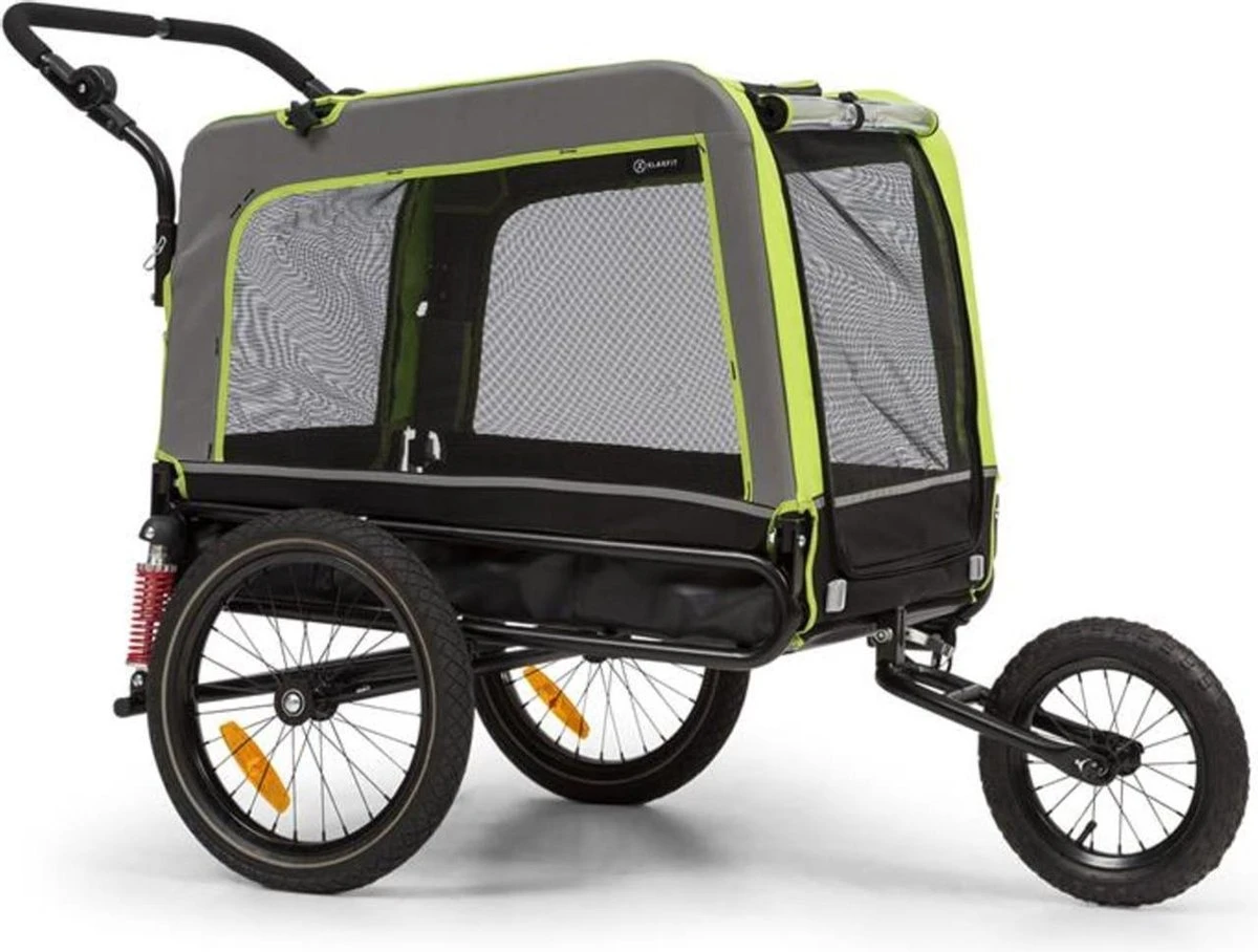 Klarfit Husky Vario 2-in-1 Hondenfietskar Hondenbuggy 240 Liter - Past Bij Alle Fietsen Met 26-28"- 600D Oxford Canvas 1 Klarfit Husky Vario 2-in-1 Hondenfietskar Hondenbuggy 240 Liter - Past Bij Alle Fietsen Met 26-28"- 600D Oxford Canvas