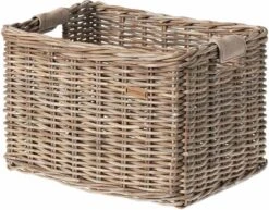 Basil Dorset Fietsmand L - Voor - Rotan - Grijs - Large -Huisdierbenodigdheden 1200x936 3
