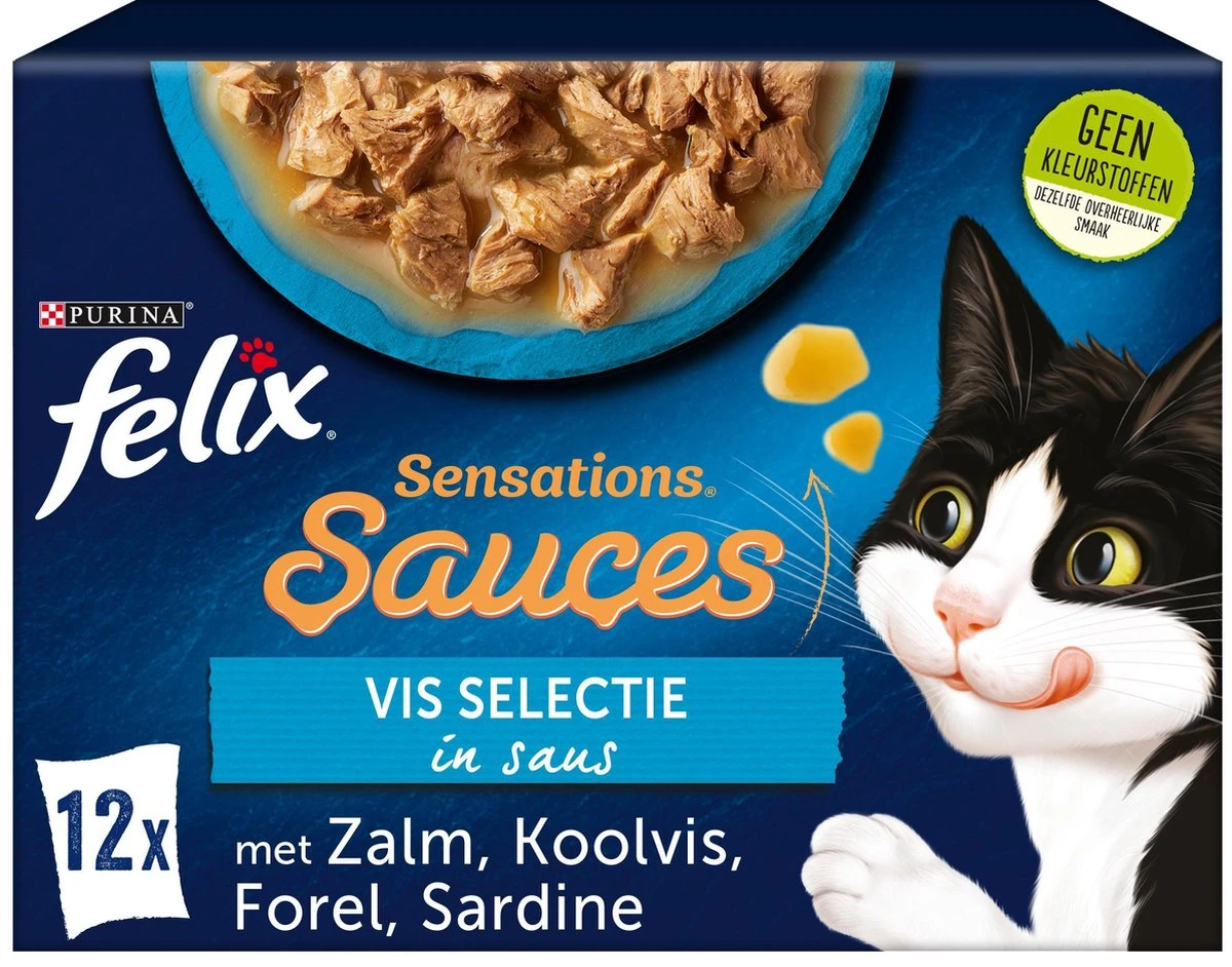Felix Sensations Sauces Vis Selectie In Saus - Katten Natvoer - 48 X 85g 2 Felix Sensations Sauces Vis Selectie In Saus - Katten Natvoer - 48 X 85g - Afbeelding 2