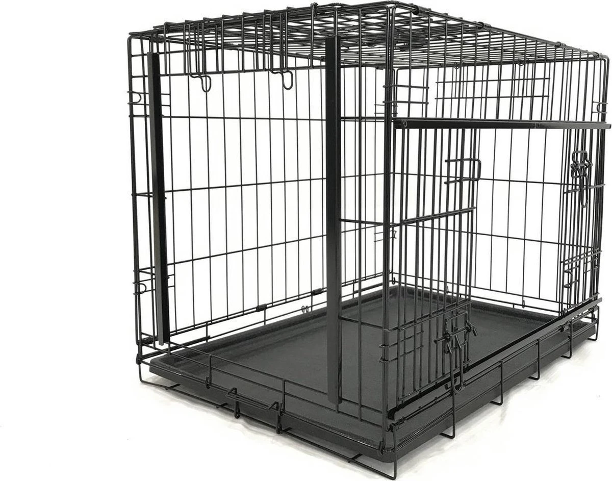 Adori Bench Met Schuifdeuren Zwart - Hondenbench - 107x71x79 Cm 7 Adori Bench Met Schuifdeuren Zwart - Hondenbench - 107x71x79 Cm - Afbeelding 7