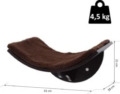 Merkloos Paws And Claws - Cat Shelf – Hangmat Kat – Kattenplank - Kattenbed - Wasbaar – Wandmontage – MDF - Bruin -Huisdierbenodigdheden 1200x946 13