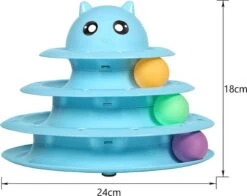 Sefaras Kattenspeeltjes - Set Bestaande Uit 14 Stuks - Kattenspeelgoed - Rond Draaiende Bal - Kattenspeeltje - Intelligente Kattenspeelgoed - Catch The Balls - Blauw -Huisdierbenodigdheden 1200x951 7