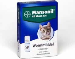 Mansonil All Worm Cat Ontworming - Kat - 4 Tabletten