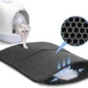 Nobleza Kattenbakmat - Kattenmat Met Filter - Kattenbak Accessoires - Grit Opvanger - 3 Lagen - Waterdicht - 60x45 Cm - Opvouwbaar - Zwart
