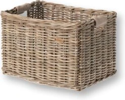 Basil Dorset Fietsmand L - Voor - Rotan - Grijs - Large -Huisdierbenodigdheden 1200x958 1