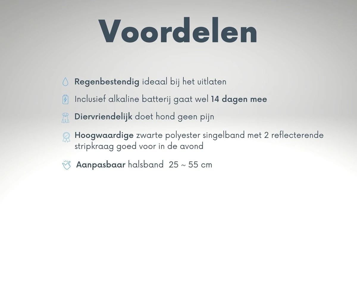 Anti-blafband - Anti Blaf Apparaat - Voor Kleine Honden En Grote Honden - Diervriendelijk - Opvoedingshalsband - Trainingshalsband - Inclusief Batterijen 6 Anti-blafband - Anti Blaf Apparaat - Voor Kleine Honden En Grote Honden - Diervriendelijk - Opvoedingshalsband - Trainingshalsband - Inclusief Batterijen - Afbeelding 6