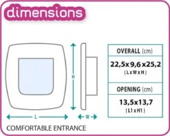 Ferplast Swing Poezendeur 5T - Wit - 22,5 X 9,6 X 25,2 Cm -Huisdierbenodigdheden 1200x960 19