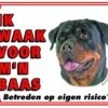 Rottweiler Waakbord - Ik Waak Voor Mijn Baas