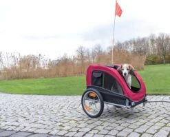 Trixie Hondenfietskar Zwart / Rood - 75X63X68 CM -Huisdierbenodigdheden 1200x966 1