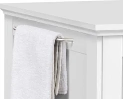 MEUBELEXPERT - Kattenhuis Kattenmand Wit Gesloten Kattentoilet Met Ingang En Handdoekhouder Kattenbak Kast Voor Katten Honden Huisdier 48,5 X 51 X 51,5 Cm Hout -Huisdierbenodigdheden 1200x970 17