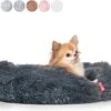 Snoozle Donut Hondenmand - Zacht En Luxe Hondenkussen - Wasbaar - Fluffy - Hondenmanden - 50cm - Grijs
