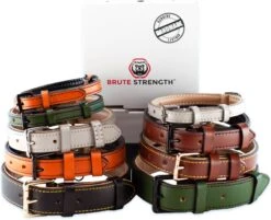 Brute Strength - Luxe Leren Halsband Hond - Bruin - L - (46 - 53 Cm) X 3,5cm -Huisdierbenodigdheden 1200x978 6