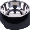 DDOXX Voerbak, Antislip | Vele Kleuren & Maten | Voor Kleine & Grote Honden | Voerbak Kat | Hondenbak Hond | Kattenbak Roestvrijstalen Bak | Melamine Bak | Zwart, 350 Ml