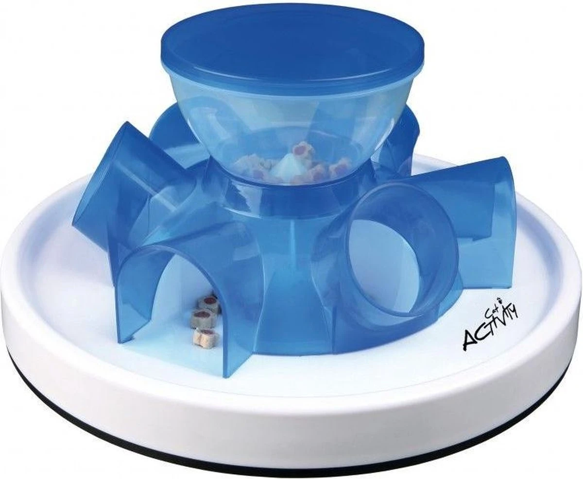 TRIXIE Kattenspeelgoed Tunnel Feeder Strategiespel - Blauw 9 TRIXIE Kattenspeelgoed Tunnel Feeder Strategiespel - Blauw - Afbeelding 9