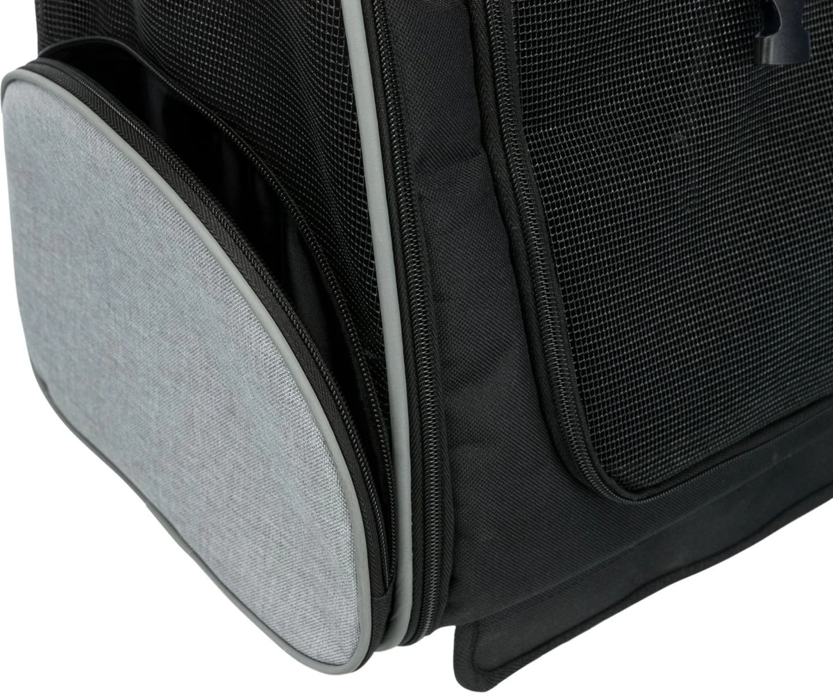 Trixie Reismand Trolley Zwart / Grijs - 36X27X50 CM 4 Trixie Reismand Trolley Zwart / Grijs - 36X27X50 CM - Afbeelding 4