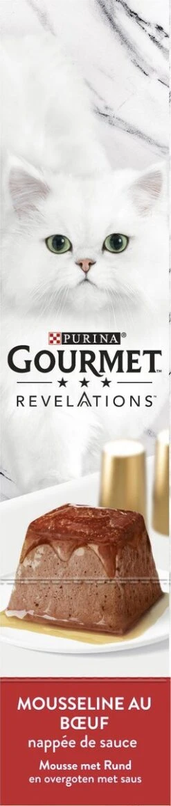 Gourmet Revelations Mousse - Kattenvoer Natvoer - Rund - 24 X 57 G -Huisdierbenodigdheden 256x1200