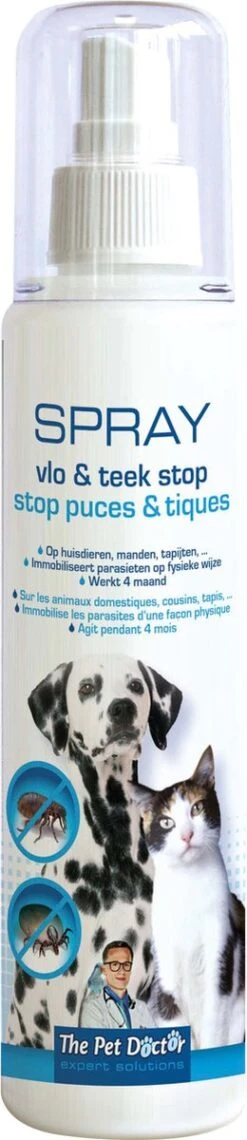 BSI The Pet Doctor - Vlo En Teek Stop Spray - Honden - Dierenverzorging - Voor De Afweer Van Teken, Vlooien En Andere Insecten Bij Honden En Katten - 200 Ml -Huisdierbenodigdheden 260x1200