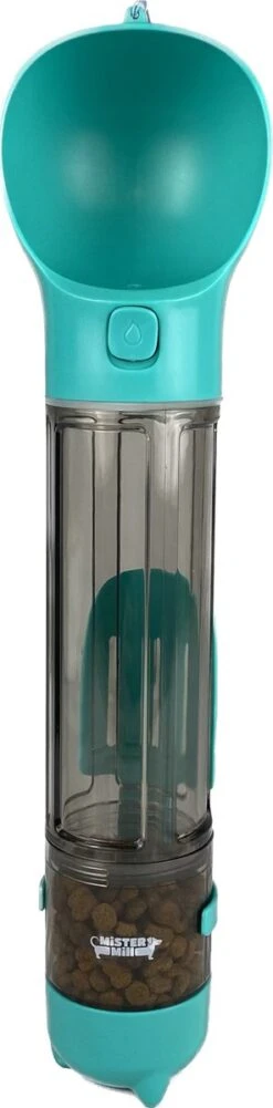 Mister Mill Drinkfles Hond - Honden Bidon - Waterfles - 500ML + 50ML Voeropslag + Poepzakjes Container