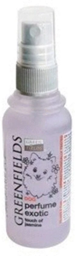 Hondenparfum Spray In 4 Geuren - Greenfields - Alchoholvrije En PH Neutrale Formule Tegen Onaangename Geurtjes - 50ml - Exotic -Huisdierbenodigdheden 354x1200